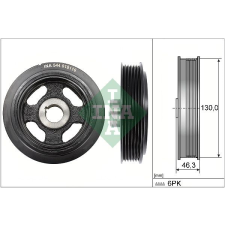 INA Szíjtárcsa, főtengely INA 544 0181 10 autóalkatrész
