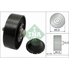 INA Szíjtárcsa/vezetőgörgő, hosszbordás szíj INA 532 0512 10 kormányvezérlő és kiegészítői