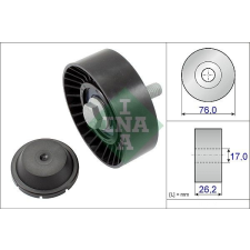 INA Szíjtárcsa/vezetőgörgő, hosszbordás szíj INA 532 0632 10 kormányvezérlő és kiegészítői