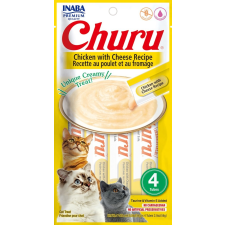 Inaba Cat Churu Püré - csirke sajttal 4 x 14 g jutalomfalat macskáknak