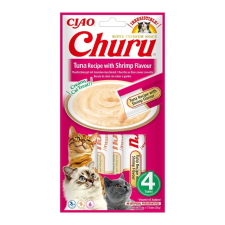 Inaba Cat Ciao Churu krémes macskaeledel - Tonhal, Garnélarák 4x14g macskaeledel