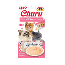 Inaba Cat Inaba Cat Churu Püré - tonhal, lazaccal 4 x14 g jutalomfalat macskáknak