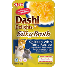  Inaba Dashi Delights Silky Broth nedves macskaeledel - csirke tonhallal 40 g macskaeledel