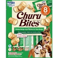 INABA Dog Churu Bites - csirke tonhallal 8 x 12 g jutalomfalat kutyáknak