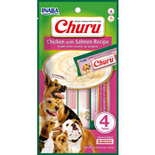 Inaba INABA Dog Churu Püré - csirke lazaccal 4 x 14 g jutalomfalat kutyáknak