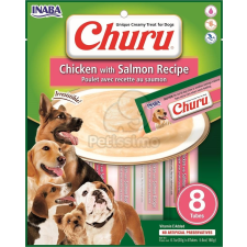Inaba INABA Dog Churu Püré - csirke lazaccal 8 x 20 g jutalomfalat kutyáknak