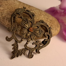  Indiai iparművész bross 4 cm-es nyaklánc