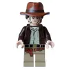  Indiana Jones lego figura / Indiana Jones - Dark Brown Jacket, Reddish Brown Dual Molded Hat with Hair, Spider Web on Face