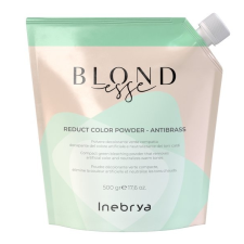 Inebrya Blondesse Reduct Color Antibrass zöld szőkítőpor rezesedés ellen, 500 g hajfesték, színező
