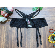 Inez csipke harisnyatartó fekete fűző, harisnyatartó