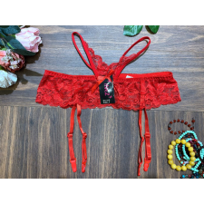 Inez csipke harisnyatartó piros fűző, harisnyatartó