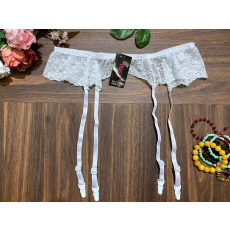 Inez fehér csipke harisnyatartó
