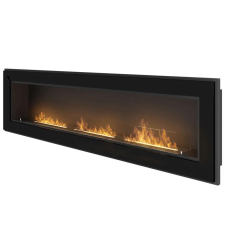  InFire Frame 1800 Kandalló, Bioetanol, 180x18x50 cm, központi, Védőüveg, Acél, Fekete kályha, kandalló