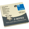 Info Notes Öntapadós jegyzettömb Info Notes 75x75 mm Z tömb 100 lapos sárga