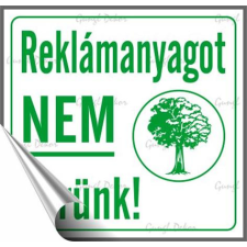 . Információs matrica, 8,7x8,3 cm,  Reklámanyagot nem kérünk információs címke