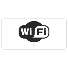 Információs matrica pd 10x20 cm WIFI fehér információs címke