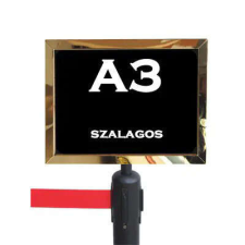 Információs tábla arany fekvő, A3 (KITGA3F) információs címke