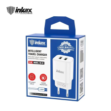 Inkax HC-01 2.4A Hálózati Töltőfej + Micro USB 1M Adatkábel - Fehér mobiltelefon kellék