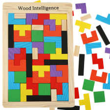 Inlea4Fun Fa puzzle tetris 40 darabos WOOD INTELLIGENCE puzzle, kirakós