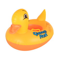 Inlea4Fun Felfújható úszógumi 63x45x36 cm - Narancssárga kacsa úszógumi, karúszó