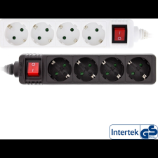 Inline 16445D elektromos elosztó 5 M 4 AC kimenet(ek) Beltéri Fekete (16445D) hosszabbító, elosztó