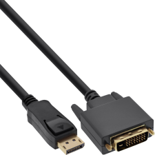 Inline 17112 2 M DVI-D DisplayPort Fekete kábel és adapter
