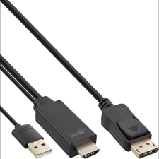 Inline 17163P video átalakító kábel 3 M DisplayPort HDMI + USB Fekete (17163P) kábel és adapter