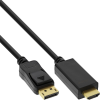 Inline 17181I video átalakító kábel 1 M HDMI A-típus (Standard) DisplayPort Fekete (17181I)