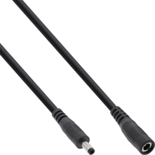 Inline 26901C tápkábel Fekete 1 M 4.0 x 1.7 mm (26901C) kábel és adapter