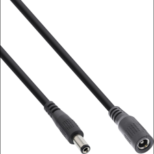 Inline 26901G tápkábel Fekete 1 M 5.5 x 2.5 mm (26901G) kábel és adapter