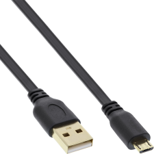 Inline 31730F USB 2.0 3 M USB A Micro-USB B Fekete kábel és adapter