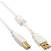 Inline 34505W USB kábel 0,5 M USB A USB B Fehér (34505W)