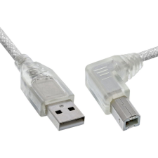Inline 34520R USB kábel 2 M USB A USB B Átlátszó (34520R) kábel és adapter