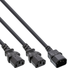 Inline 35394 220V Hálózati Y tápkábel 1m - Fekete kábel és adapter
