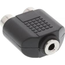 Inline 99338 csatlakozó átlakító 3.5mm jack female mono 2xRCA Fekete (99338) kábel és adapter