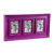 InnovaGoods Fényképkeret három fényképhez (57x29,5 cm), lila