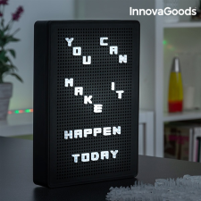 InnovaGoods Perforált LED Tábla Betűk Beillesztéséhez izzó