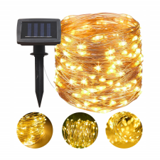 Inny Girlanda Solarna Ogrodowa OZDOBNA Łańcuch Świetlny 200 LED 22m Ciepła Barwa kültéri világítás