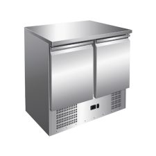 Inox-Bázis S901 Hűtött munkaasztal 2 ajtós, 257 liter, alsó aggregáttal Ferrara cool hűtőgép, hűtőszekrény