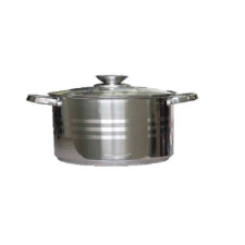 INOX lábas fedővel 5,4L 24cm edény