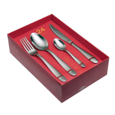 Inoxriv Aisha 24 részes EvőeszközKészlet ablakos papírdobozban vékony késsel tányér és evőeszköz