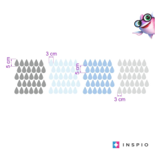 INSPIO Cseppek - falmatricák gyerekszobába (9538f) tapéta, díszléc és más dekoráció