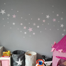 INSPIO Falmatrica - Rózsaszín csillagok (3626f) tapéta, díszléc és más dekoráció