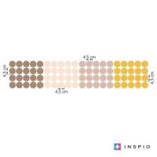 INSPIO Falmatricák - Pöttyök barna és mustár színben (9476f) tapéta, díszléc és más dekoráció