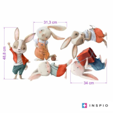 INSPIO Imádnivaló kicsi nyuszik - Akvarell matrica falra (9206f) tapéta, díszléc és más dekoráció