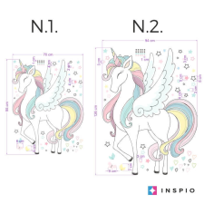 INSPIO Unikornisos öntapadós tapéta - Szivárványos textil falmatrica N.2.  (9311f) tapéta, díszléc és más dekoráció