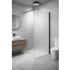 Inspiro Design Liberta Walk-In Stripe, 3D csíkos zuhanyfal, 8 mm üveg, 90x200 cm
