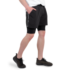 Insportline Férfi rövidnadrág 2in1 inSPORTline Closefit Short fekete XL férfi rövidnadrág