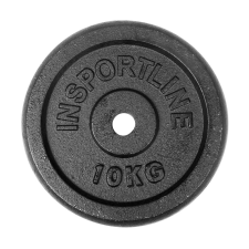 Insportline Öntöttvas súlyzótárcsa inSPORTline Castblack 10 kg súlytárcsa