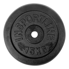 Insportline Öntöttvas súlyzótárcsa inSPORTline Castblack 15 kg súlytárcsa